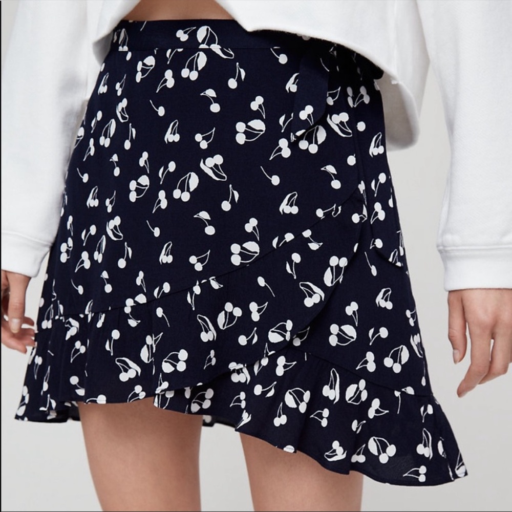Aritzia Cherry Wrap skirt